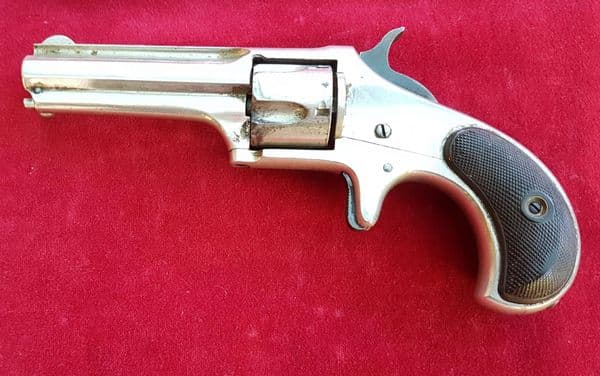 A good American Remington Smoot 5 shot .30 cal Rimfire Revolver for sale, Circa 1873. Ref 1458.